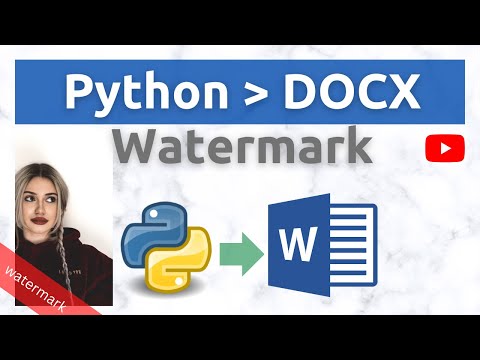 Python Word Docx from Code with a Watermark | Subscriber Question