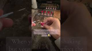 My hands get so shaky 😅 #nailart #funny #nails
