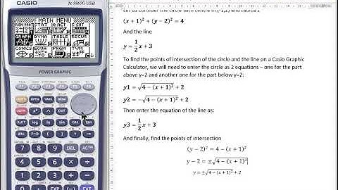 L2 Intersection of Circle and Line on Casio Graphics Calculator