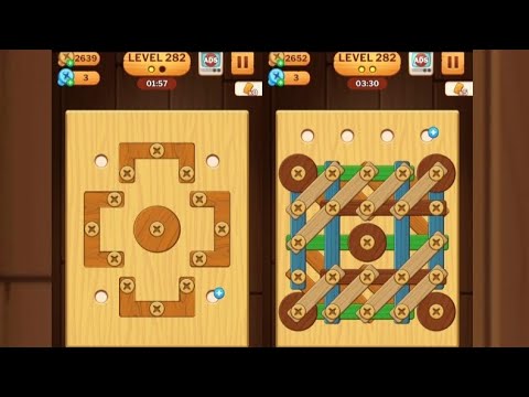 Screw Puzzle: Wood Nut & Bolt - Level 282