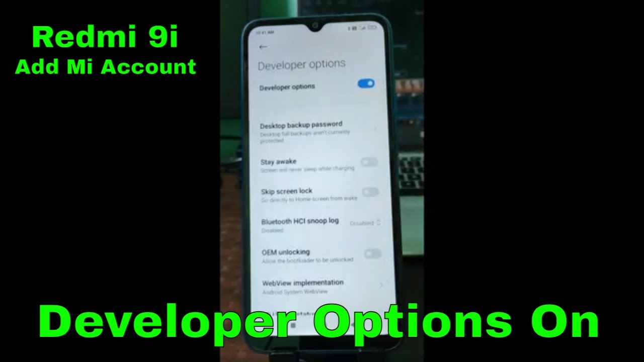 Redmi 9i Developer Options Enable Add Mi Account-How To Enable Developer Options Redmi 9i || atfe te