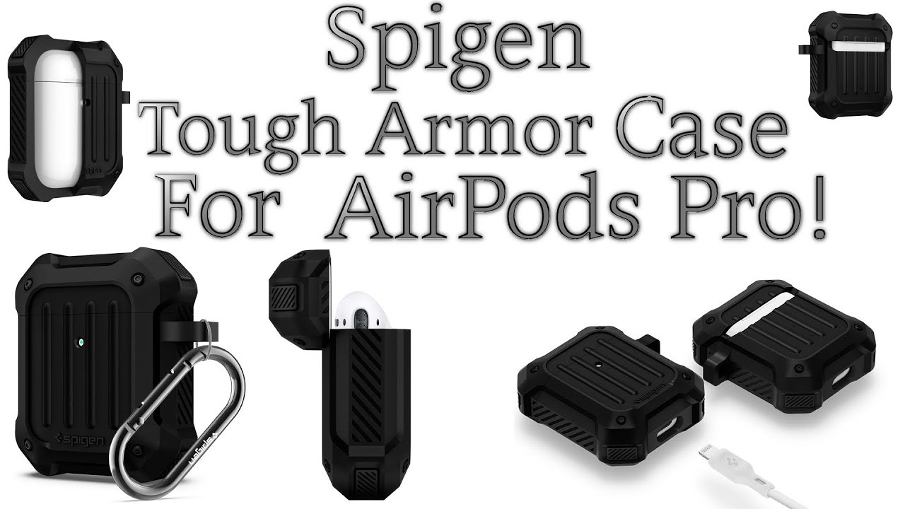 Spigen Tough Armor Designed for Airpods Case Cover for Airpods 1 & 2 [Front  LED Visible] - Black