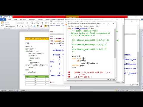 Linear & Binary Search comparison using cProfile in Python