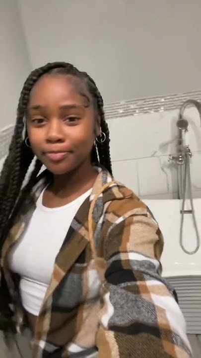  CUTE LARGE KNOTLESS BRAIDS TRANSITION !! #shortsvideo #transition # ...