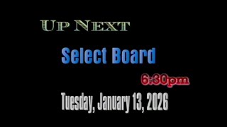 Select Board Meeting January 13, 2026