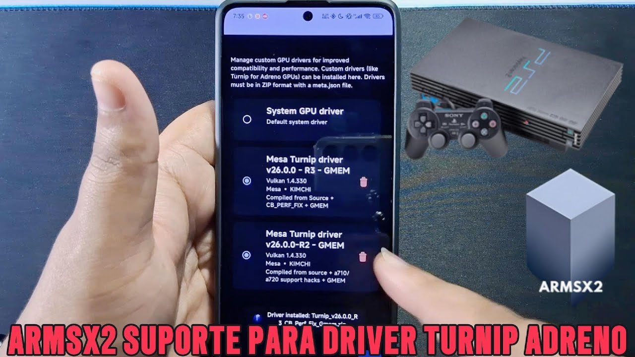 ARMSX2 AGORA COM SUPORTE A DRIVER TURNIP ADRENO - MELHOR EMULADOR DE PS2!