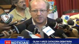 OLIVA Y ARCE CATACORA DEBATIRÁN  LA SITUACIÓN ECONÓMICA DE TARIJA