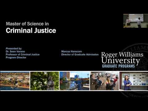 Roger Williams University M.S. Criminal Justice Information Session 10-5-20