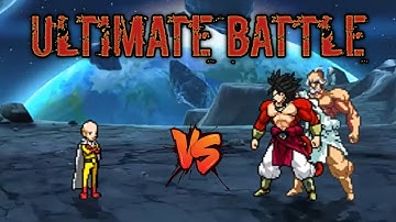 Saitama VS Broly SSJ4 & Zeus in Jump Force Mugen