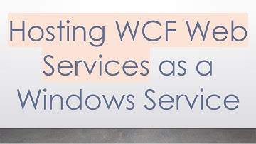Hosting WCF Web Services as a Windows Service
