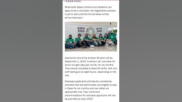 Apply for volunteer for Expo2023 Doha-Qatar | #expo2023doha #fifa22 #expo2023volunteer | PART_01