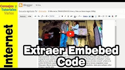 Como extraer un Embed Code de youtube que no se puede obtener