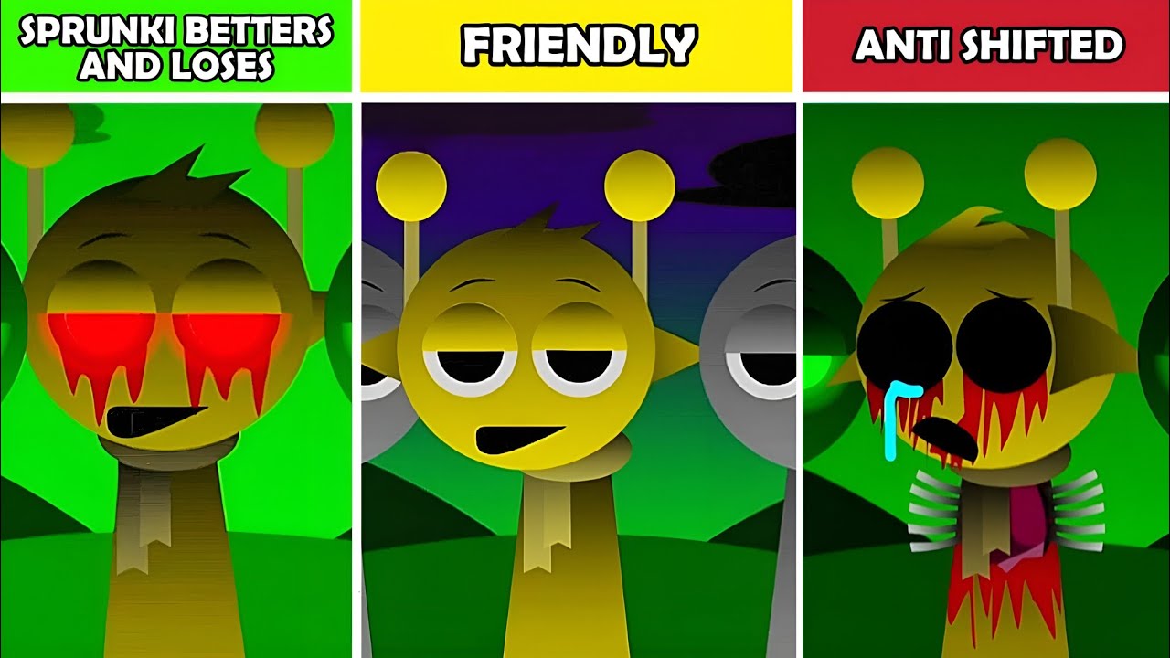 Sprunki Betters and Loses Vs Friendly Vs Anti Shifted