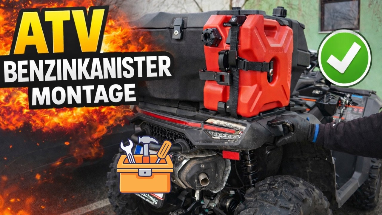 Nie wieder Spritmangel! Benzinkanister am ATV montiert 🔥