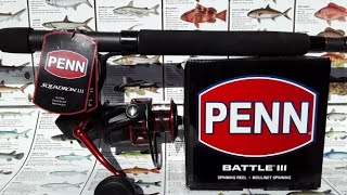 PENN BATTLE III 6000HS SPINNING REEL/PENN SQUADRON III 12' SURF ROD  UNBOXING! 