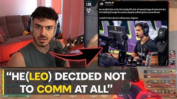 Tarik Reacts To Fnatic Leo Playing While Being Sick and Still Dominating