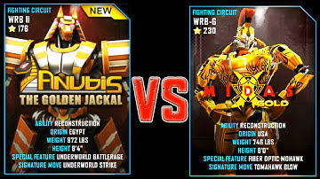 Real Steel WRB ANUBIS VS MIDAS GOLD NEW Robot updating (Живая Сталь)