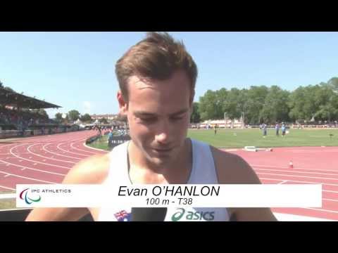 Interview: Evan O'Hanlon - men's 100m T38 semi-final - 2013 IPC
Athletics World Championships, Lyon