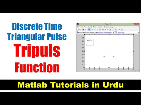 Draw discrete time triangular pulse using tripuls function ! MATLAB Tutorials