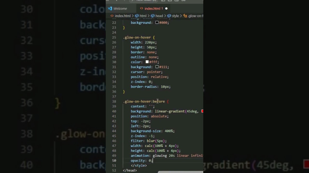 button effect in css