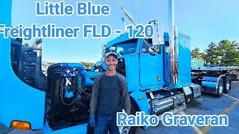 Baddest FLD Freightliner "Little Blue" on the highway Raiko most passionate Truck Driver