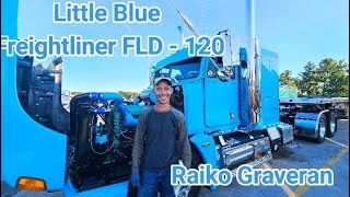 Baddest FLD Freightliner 'Little Blue' on the highway Raiko most passionate Truck Driver