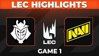 G2 vs NAVI Highlights Game 1 | LEC Spring 2026 | G2 Esports vs Natus Vincere