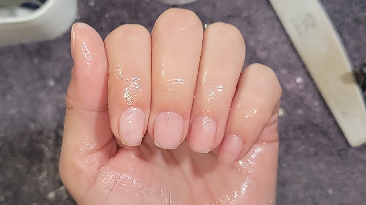 how to take off acrylic nails / prep nail for a new acrylic set