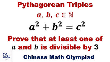 Middle School Math Olympiad | Prove at least one of a and b is divisible by 3 | Pythagorean Triples