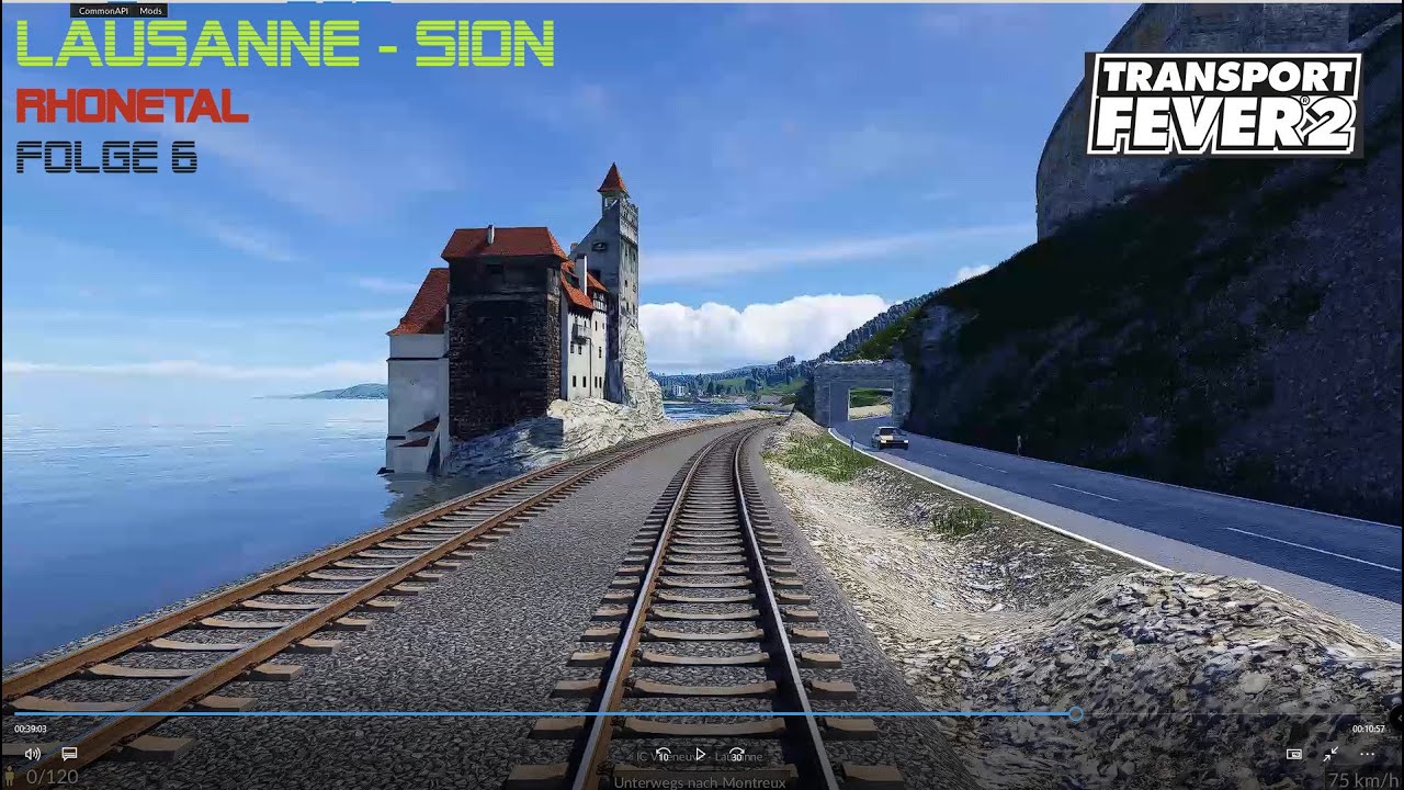 Transport Fever 2 "Rhonetal"  Lausanne-Sion Karte Folge 6
