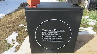 Orient Power 12v 230Ah LiFePO4 lithium  battery review