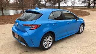 2019 TOYOTA COROLLA SE HATCHBACK BLUE FLAME sense 2.0 entune 3.0 used for sale www.sunsetmotors.com
