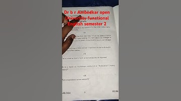BR Ambedkar open University functional English semester 2 exam paper 😘😘😘