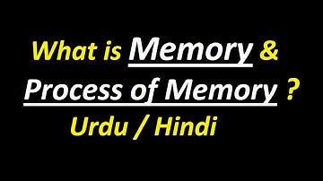 What is Memory & Process of Memory ? Urdu / Hindi
