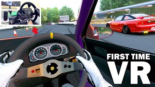 My First Time Drifting in VR! - (w/Steering Wheel & Pedal Setup) - Assetto Corsa screenshot 4