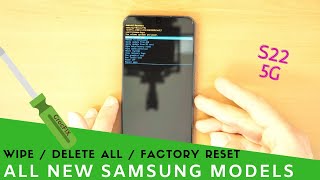 samsung s22 / plus / ultra - recovery mode / wipe / factory reset / hard reset tutorial by crocfix