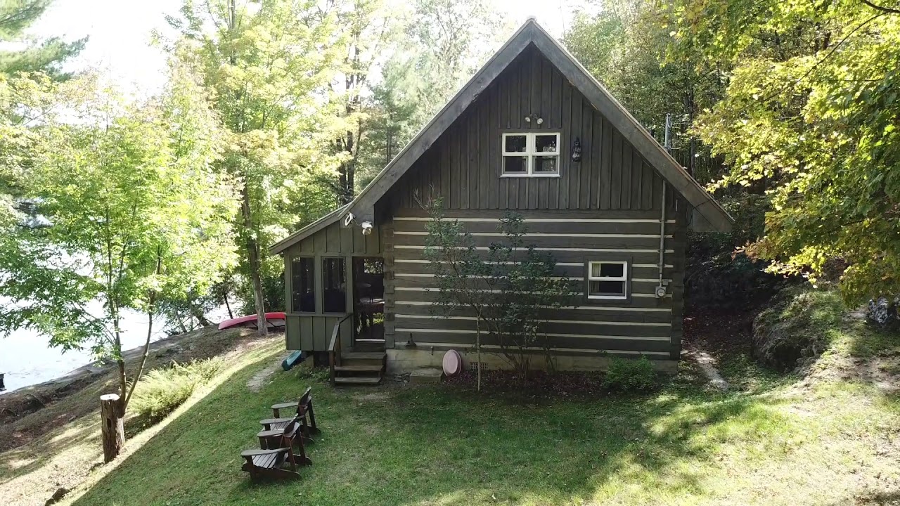 "Lakewood" Cottage Rental on Opinicon Lake drone video YouTube