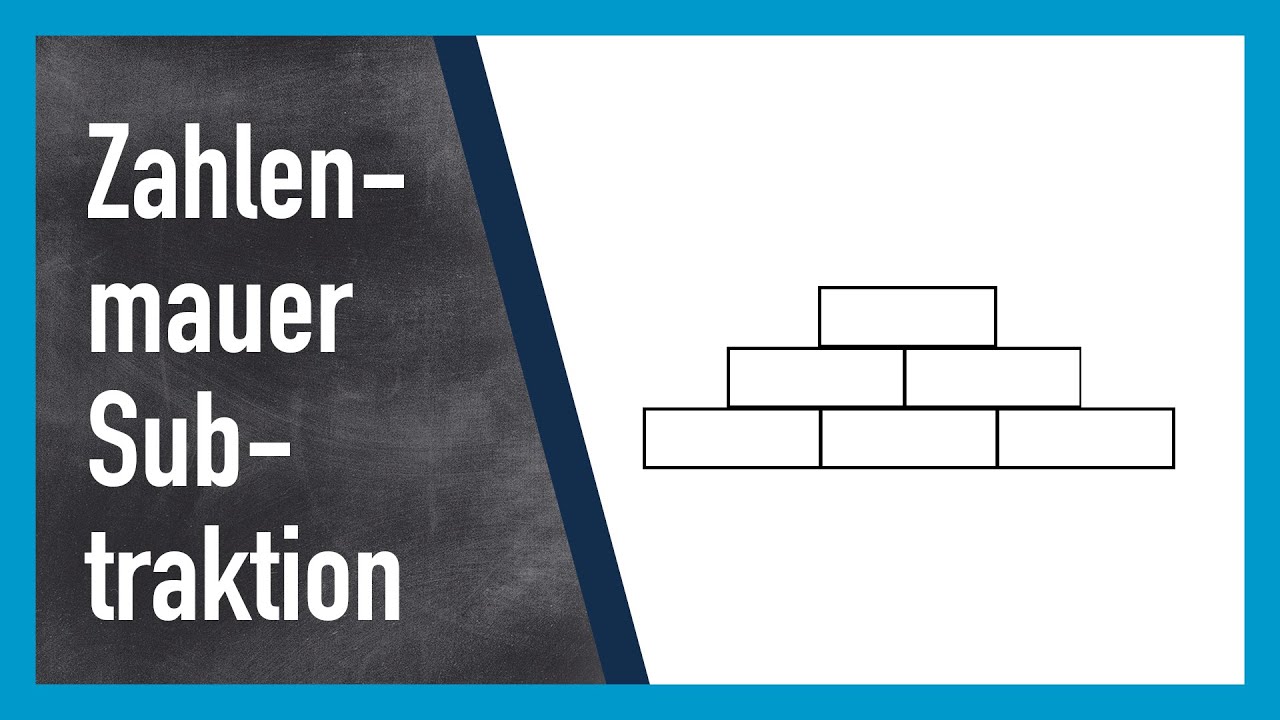 Zahlenmauer Subtraktion Minus Rechnen Youtube