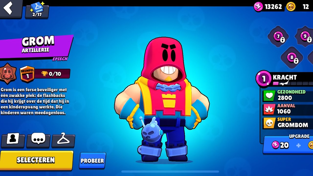 Ik heb nieuwe knokker grom in brawl stars - YouTube
