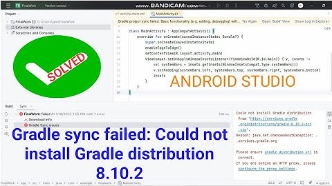 Gradle distribution error in android studio
