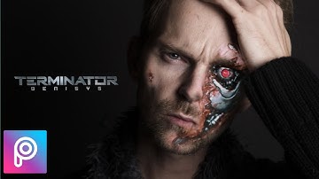 How to make terminator face effect with picsArt