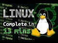 Linux - Tutorial for Beginners in 13 MINUTES! [ COMPLETE ]