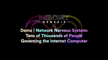 Demo | Network Nervous System: Tens of Thousands of People Governing the Internet Computer