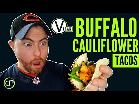 Buffalo Cauliflower Tacos with Vegan Ranch - Super Bowl - Meatless Monday