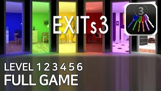 Room Escape Game EXITs3 Full Game Level 1 2 3 4 5 6 Walkthrough (EXITs)