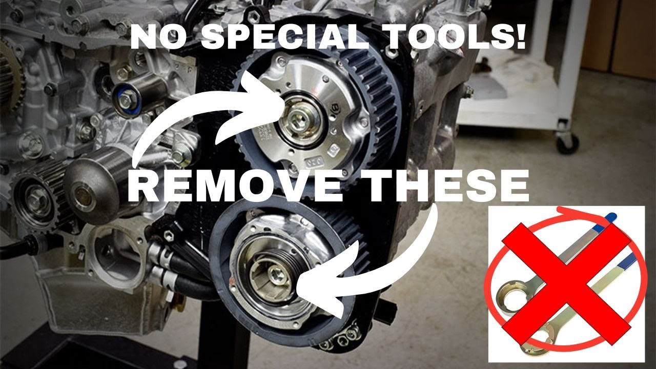 How to Remove Subaru Cam Gear Bolts No Special Tools! | 2005 Subaru ...