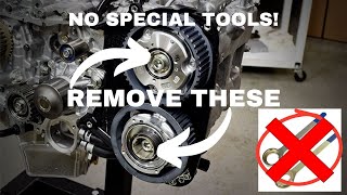 How to Remove Subaru Cam Gear Bolts No Special Tools! | 2005 Subaru Impreza WRX STI Project