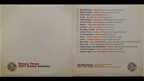 Stones Throw 2007 Promo Sampler - Germany CD (HHV.DE)