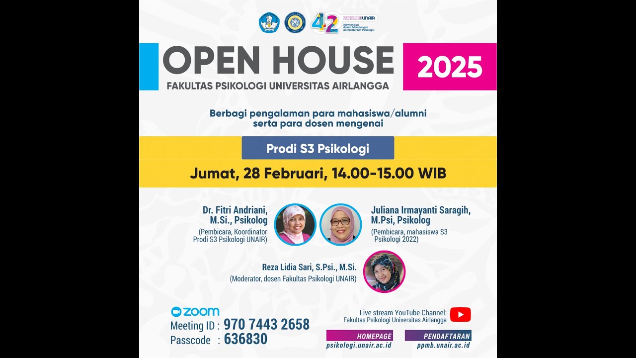 Open House 2025 - Prodi Doktor Psikologi UNAIR