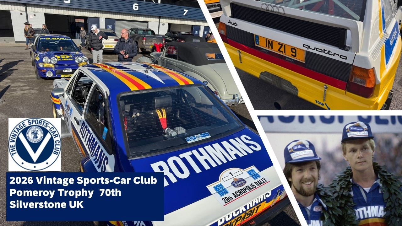 1981 Rothmans Mk2 Escort up close & on track plus many vintage and sports cars @ VSCC Pomeroy Trophy